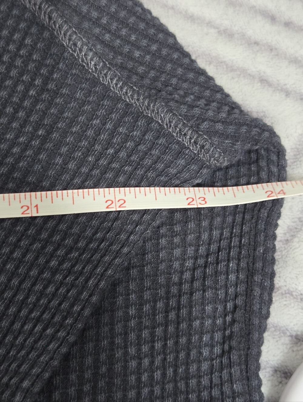 OFFLINE By Aerie Waffle Henley T-Shirt Charcoal Washed Size M - Picture 10 of 11